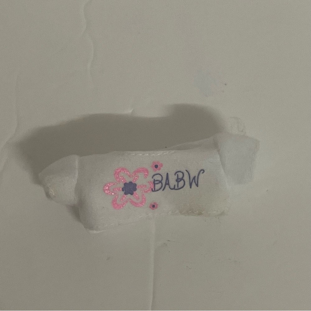 Vintage Small White Pink Floral T Shirt for Dolls
